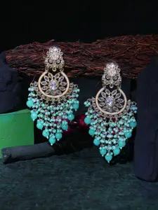 Adwitiya Collection Gold-Plated Classic Chandbalis Earrings