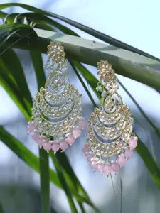 Adwitiya Collection Gold-Plated Chandbalis Earrings