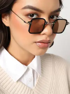 HAUTE SAUCE by  Campus Sutra Women Oversized Sunglasses With Polarised Lens