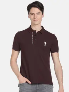 U.S. Polo Assn. Denim Co. Men Printed Polo Collar Slim Fit T-shirt