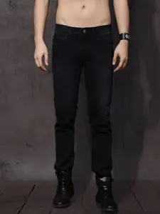 Roadster Men Black Slim Fit Mid-Rise Clean Look Jeans