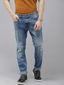 Pepe Jeans Men Mid-Rise Vapour Slim Fit Heavy Fade Stretchable Jeans