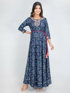 SUTI Ethnic Motifs Print Bandhani Maxi Dress