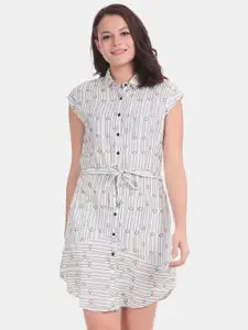 V-Mart Striped Extended Sleeves Shirt Dress
