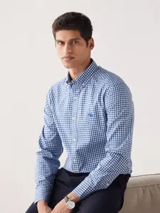 Andamen Men Classic Checked Cotton Casual Shirt