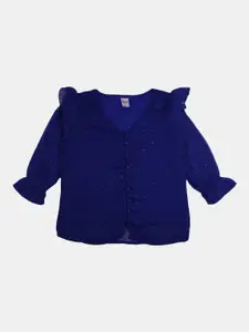 V-Mart Blue Shirt Style Top