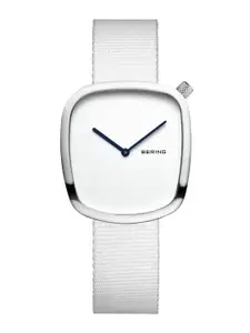 BERING Women Square Dial & Textured Straps Analogue Watch- 18034-007