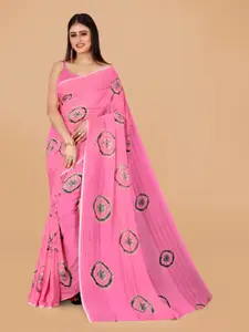 ANAND SAREES Abstract Printed Pure Georgette Saree