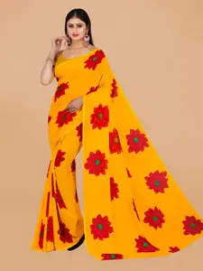 ANAND SAREES Floral Pure Georgette Saree