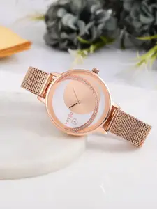 Voylla Women Embellished Dial Stainless Steel Bracelet Style Straps Watch 8905124489576