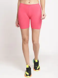 GRACIT Women Mid-Rise Cotton Cycling Sports Shorts