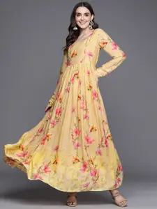 Varanga Floral Georgette Ethnic Maxi Dress
