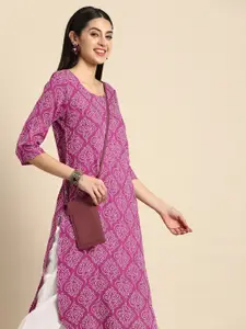 Anouk Women Bandhani Printed Straight Kurta