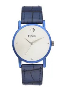 FLUID Women Leather Textured Straps Analogue Watch FL23-787L-GRY01