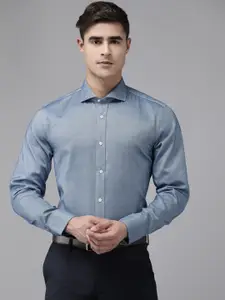 Blackberrys Men Textured India Slim Fit Formal Shirt