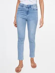 AND Women Slim Fit Mildly Distressed Stretchable Jeans