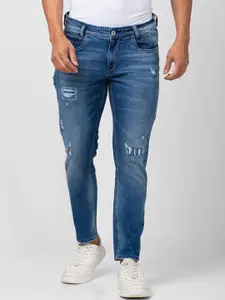 SPYKAR Men Cotton Slim Fit Mildly Distressed Jeans