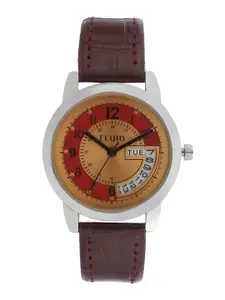 FLUID Women Printed Dial & Leather Textured Straps Analogue Watch FL23-749L-RD01