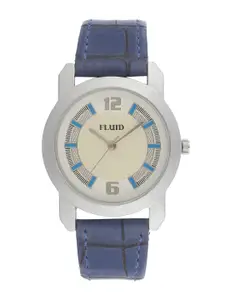 FLUID Women Leather Textured Straps Analogue Watch FL23-742L-WH01