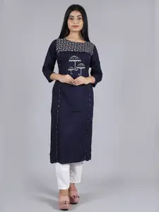 ROOPWATI FASHION Quirky Embroidered Thread Work Kurta