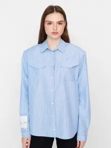 Trendyol Women Striped Knitted Casual Shirt