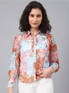 DEEBACO Women Premium Floral Printed Casual Shirt