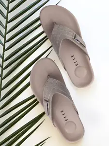 ELLE Women Printed T-Strap Flats