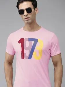 Pepe Jeans Men Varsity Printed Pure Cotton T-shirt