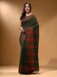 Arhi Geometric Woven Design Pure Cotton Saree