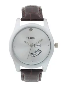 FLUID Men Leather Textured Straps Analogue Watch FL23-720-SL01