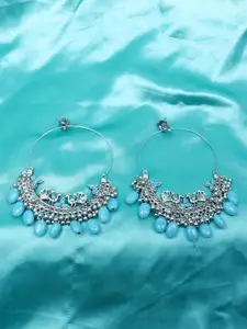 VAGHBHATT Peacock Shaped Hoop Earrings