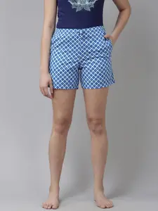 Van Heusen Women Montage Allover Print Functional Pocket Superior Drape Lounge Shorts