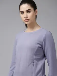 Van Heusen Women Solid Knitted Sweatshirt