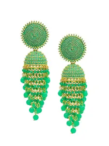 Shining Jewel - By Shivansh Women Traditonal Dome Shaped Jhumkas Earrings