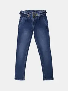 V-Mart Girls Light Fade Regular-Fit Cotton Jeans