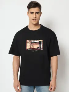 COMICSENSE Men Anime Printed Naruto Cotton Oversized Tshirt