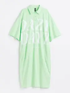 H&M Pure Cotton Oversized Polo Shirt Dress