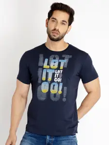 Status Quo Men Typography Printed Cotton T-shirt