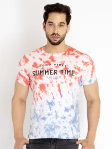 Status Quo Men Tie and Dye Cotton Slim Fit T-shirt