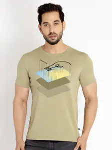 Status Quo Men Graphic Printed Round Neck Cotton T-shirt