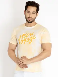 Status Quo Men Typography Dyed Cotton T-shirt