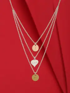 Carlton London Rhodium-Plated Layered Necklace