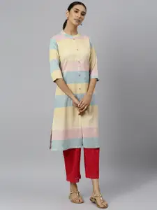 Khushal K Women Colourblocked Cotton Kurta