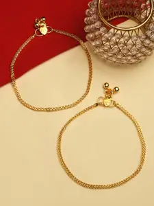 Fida Set of 2 Gold-Plated Ghungroo Anklet