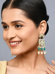 Fida Gold-Plated Floral Drop Earrings