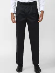 Peter England Casuals Men Slim Fit Pleated Trousers