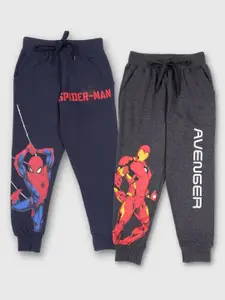 Nap Chief Boys Pack Of 2 Spider Man Printed Regular Fit Joggers