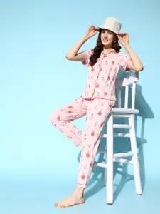 Sweet Dreams Women Conversational Printed Night suit
