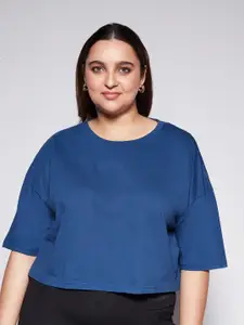 20Dresses Women Plus Size Drop-Shoulder Sleeves Pure Cotton Loose T-shirt
