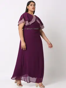 Curves by MISH Plus Size Georgette Maxi Dress